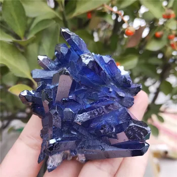 90 g quartz gruče naravnih Drak modra aura angel crystal grozdov reiki Titana gruče zdravljenje