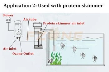 Akvarij Ozona Sterilizacijo Nastavljiv Ozon Generator Fish Tank Ozonizer Uporablja Z Zračno Črpalko Ali Beljakovin Skimmer, Čiščenje Vode
