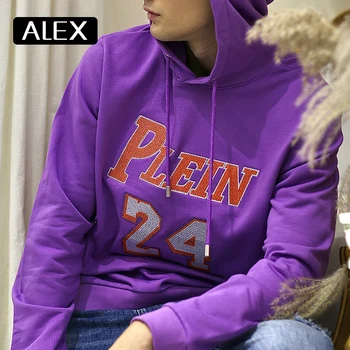 Alex Plein Hoodies Moških Kače Okrasnih Ulične Majica Moški Bombaž Vijolično Nekaj Oblačil Za Šport Enem Kosu Moda