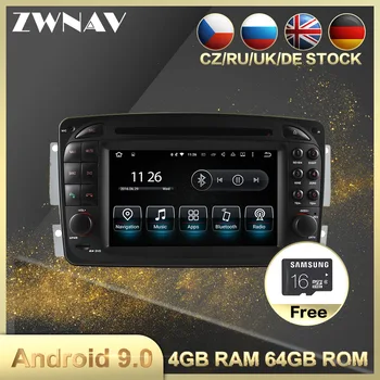 Android 9.0 Avto multimedijski predvajalnik Za Mercedes Benz SL-Razred R230 SL500 2001-2007 Avto GPS Radio Audio stereo Vodja enote brez zemljevida
