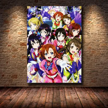 Anime Priljubljena Skupina Ljubezen Živi Šoli Idol Projekta Anime Plakatov In Fotografij Wall Art Platno Slikarstvo Otroka, Fotografij, Stenskih Poslikav