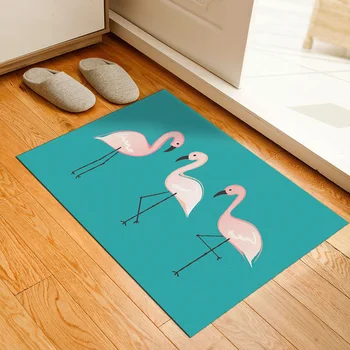 Anti Slip Preproga Flamingo Vzorec Pravokotnik Vhod Preproge Prah Dokaz Vrata Na Prostem, Spalnica, Kuhinja So Preprogo Kopalnica Tla Preproga
