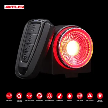 Antusi A8/A6/Q3/Q1 Kolesarjenje Opozorilo Luč Opcijski Zavorni Light Anti-theft Alarm Daljinski Klic Brezžični Nadzor LED Luč Sire