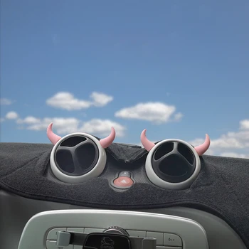Avto Nalepke 3D Cartoon Devil ' s Horn Styling Dekoracijo Za smart fortwo forfour 453 451 450 avto dodatki notranjost ornament