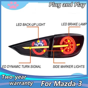 Avto Styling zadnje luči primeru Za Mazda 3 Mazda3 Axela M3-2019 zadnje luči Mazda3 Axela M3 LED DRL Teče luči, meglenki