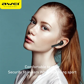 AWEI NOV PRIHOD T26 Touch Kontrole TWS 5.0 Slušalke 3D Stereo Slušalke Posodobi Različico Brezžični Čepkov