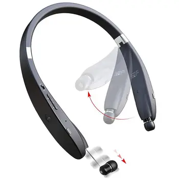 Bluetooth Slušalke, Brezžične Neckband Slušalke - Sweatproof Zložljive Slušalke z Mikrofonom, Zložljive Slušalka in 16 Ur Igrajo Ti
