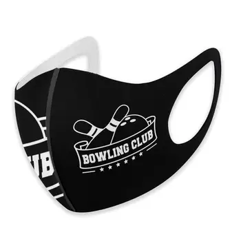 Bowling Klub Banner masko pm2.5 smešno pattem tiskanja grimace duha stroj za večkratno uporabo masko DIY masko adulte lavable