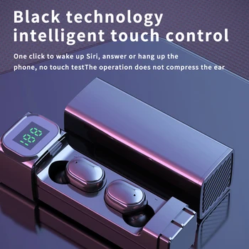 BQC-01 TWS Bluetooth 5.1 Nepremočljiva Brezžične Slušalke s Stereo Touch Kontrole