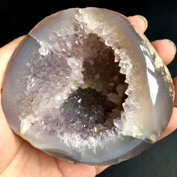 Brezplačno shipping1pcs Agate Ametist Crystal Cave kristalno vzorcu Doma oprema okrasni kamen in kristalno Reiki zdravljenje