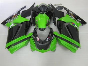 Brizganje oklep komplet Za Kawasaki ninja 250r 2008-model zelena črna EX250 08 09 10 11 12 fairings nastavite PO22