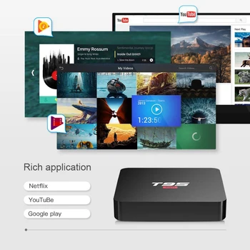 BYINTEK TV Box Android 10.0 OS,2G+16 G 2.4 G WIFI Chipset3229,Media Player Netflix Hulu,Media player 4K Youtube