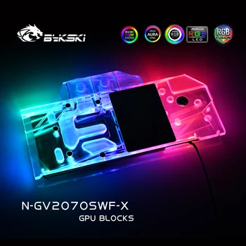 Bykski Gpu Vode Blok uporabite za GIGABYTE GeForce RTX 2070 Super Windforce OC 3X 8G / Baker Blok / 3PIN 5V A-RGB / 4PIN 12V RGB