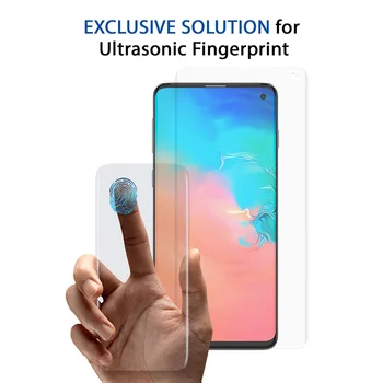 Celotno 5D Ukrivljen UV Lepilo Za Samsung Galaxy S10 PLUS S10+ Kaljeno Steklo prstnih prodor UV stekla za S10 S10e Screen Protector