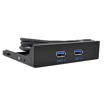 CHIPAL 20Pin 2 Vrat USB 3.0 Spredaj Plošča Nosilec USB3.0 Hub 20 Pin Kabel Adapter za PC Desktop 3.5