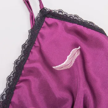 ChunShang Novo Ledeno Svileno Pižamo Ženske ' s Plus Velikost Suspender Hlače Svile Seksi Pero Tiskanja Domov Storitev