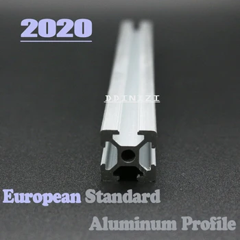 CNC 3D Tiskalnik Deli 4pcs/veliko Evropski Standard Eloksiran Linearni Železniškega Aluminij Profil Ekstrudiranje 2020 za DIY 3D tiskalnik