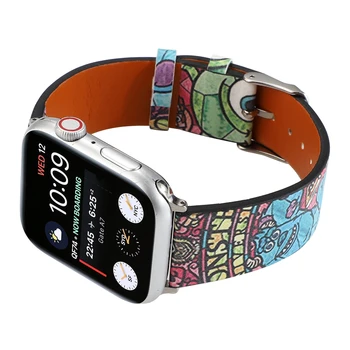 CNSUPER Noro Živali Slog Usnje Watch Pasu Trak Za Apple Gledati Serije SE 6/ 5/ 4 /3/ 2 Združljiv z 38 mm 40 mm 42mm 44 mm