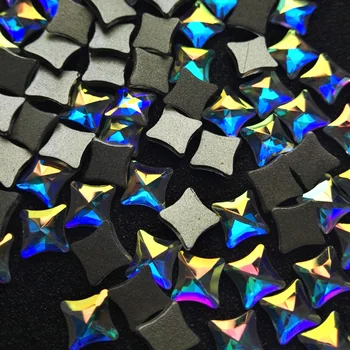 CTPA3bI 100 kozarcev 6 mm Kristali AB Starleta Flatback 3D Nail Art, ki Niso sprotni Popravek Okrasnih Steklenih Kroglic DIY Vezenje Obliž Dodatki