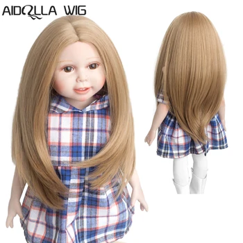 Darilo Za Dekleta, ki so Ročno Izdelani Sredini Slovesu Dolgo Naravnost Lutka Lasuljo za 18 inch Ameriški lutka