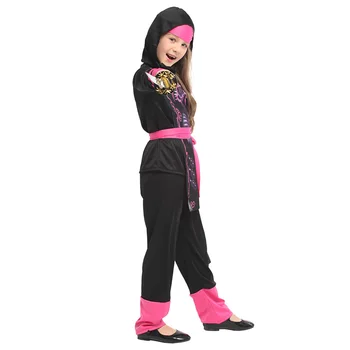 Dekle Ninja Kostum Cosplay Otroci Otrok Rojstni Dan Ninja Bojevnik, Cosplay Halloween Carnival Modno Obleko Gor Obleko