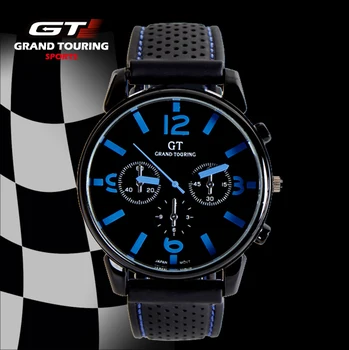 Dirke Moške Športne Ure Luksuzne blagovne Znamke Grand Touring GT Watch Silikonski Mens Vojske Quartz Vojaške ročno uro Ženske Mode