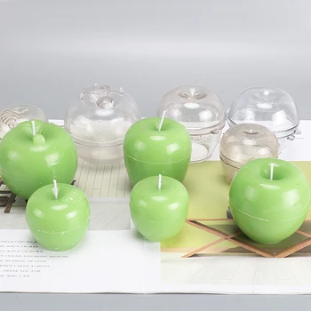DIY apple obliko milo čokolada sveča plesni majhnosti apple sveča plesni priročnik srčkan candel izdelava kalupa lz35