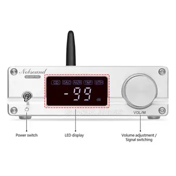 Douk avdio Hi-Fi Bluetooth 5.0 Stereo Audio, pre-amp Zmanjšan Nadzor Bas Preamplifier 128-Ravni Rele APTX-LL