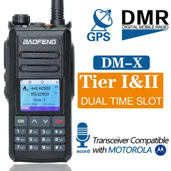 Dual Band DMR Baofeng DM-X GPS, Digitalni Radio, Walkie Talkie, 5W VHF, UHF Dual Time Slot DMR Ham Amaterske Radijske Hf oddajnik in Sprejemnik