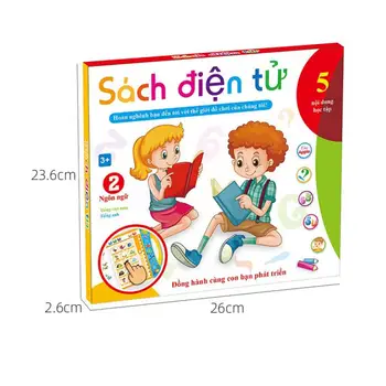 E-Book Bralnik Knjig Vietnamski ruski angleški Zgodba Učenje Pralni Baby Smart Touch Screen Mobilni Telefon Otroci Igrače Božič