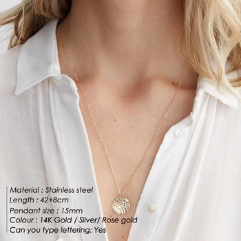 E-Manco moda večplastne ogrlica za ženske po meri pismo iz nerjavečega jekla, ogrlico, obesek za ženske choker ogrlica