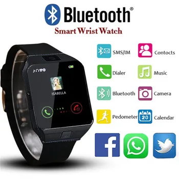Elektronski Inteligentni DZ09 Smart Šport Facebook Pedometer Smartwatches LED Za Moške, Ženske Unisex Design Bluetooth Orologio Uomo