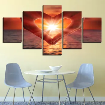 Embelish Platno Oljnih Slik Sunrise Ljubezen pogled na morje HD Wall Art Plakati Sodobne Dom Dekor Modularni Slike Dnevna Soba Slike