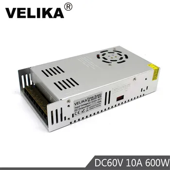 Enotni Outpu 60V DC Napajanje 10A 600W Voznik Transformatorji AC110V 220V, DA DC60V napajalniki SmpS za CNC CCTV 3D Tiskalnik