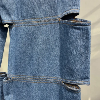 Getspring Ženske Jeans Hlače, Neredno Votlih Iz nezakonitih Širok Noge Hlače Vse Tekme Priložnostne Dolge Jeans Hlače 2020 Nov Modni Seksi