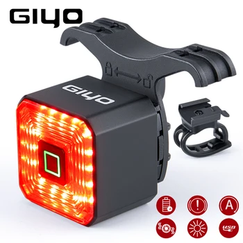 GIYO Smart Izposoja Luč Vzvratna Luč Kolesarske Opreme Samodejni Vklop/Izklop USB Polnilne Stop Signal Zavore Lučka LED Varnostna Svetilka