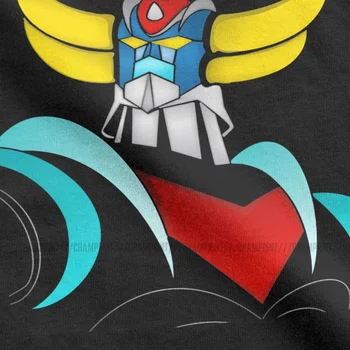 Grendizer Goldorak Moške Majice s kratkimi rokavi Mazinger Z Anime Robot Novost Tees Kratek Rokav Crewneck T-Shirt Čistega Bombaža 4XL 5XL Oblačila