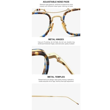 HEPIDEM Acetat Očala Moških Kvadratnih Recept Očala Okvir Ženske Luksuzne blagovne Znamke Prevelik Optična Očala Očala 50247
