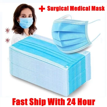 Hitra Dostava! Enkratno uporabo Medicinske Masko 3 Plasti Filtracija Non-woven Obraz Zaščitni Anti-Prah FDA CE Odraslih/Otrok, Kirurške Maske