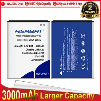 HSABAT Baterija za Philips S309 CTS309 3000mAh AB1600DWMT AB1600DWML brezplačna dostava+številko za sledenje