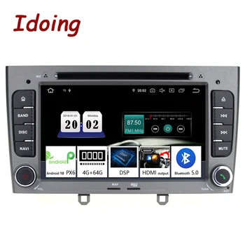 Idoing 7inch 2Din Avto Android 10 Radio Predvajalnik Za Peugeot 308 PX6 4G+64 G IPS zaslon, GPS Navigacija TDA7850 Vodja Enote