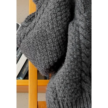 Imakokoni siva jopica jopico prvotni načrt Japonski srčkan debel, kratek, dolg rokav jakna ženske jeseni in pozimi