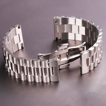 Iz nerjavečega Jekla, Trak 22 mm 21 mm 20 mm 16 mm 18 mm Trdne Kovine Watch Barcelet Moški Ženske Srebro Watchbands Accessorie