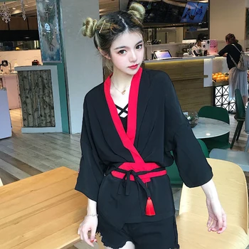 Jeseni Ženske Japonski Slog Jopico Haori Dolg Rokav Kimono Priložnostne Obrabe Ulica Harauku Dekleta Jk Bo Ustrezala Ohlapne Obleke Kostum