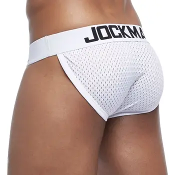 JOCKMAIL Očesa mens bikini, Geji, perilo, Seksi moški string bikini hlačnic cuecas calzoncillos hombre slip trdne moške spodnje hlače