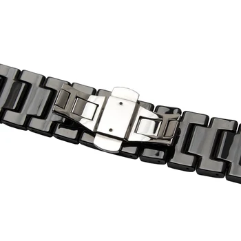 Kakovost Pearl keramike watchbands 20 mm, 22 mm, iz nerjavnega jekla in keramični manšeta mens zapestnica fit Samsung Prestavi S2/S3/šport S4