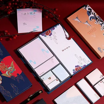 Kitajski Slog Lepljive Opombe Set Memo Pad Načrtovalec Nalepke Strani Flages za Šolo Dekleta Poslovne Pisarniške Tiskovine Dekor