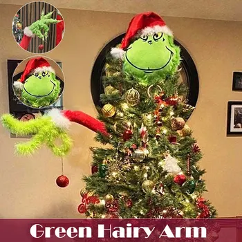 Kosmate Zelene Grinch Roko Ornament Držalo za Božično Drevo za Božič Doma Stranka Brezplačna dostava