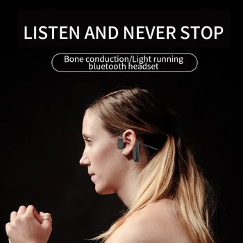 Kostno Prevodnost Slušalke TWS Bluetooth Brezžične Slušalke Z Mikrofonom HD Stereo Zvok IP56 Nepremočljiva Športne Slušalke Igra Čepkov