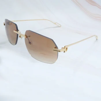 Kovinska Sončna Očala Mens Carter Oblikovalec Sončna Očala Ženske Vožnje Odtenkih Poletja Kul Dekoracijo Zaščito Rimless Sunglass